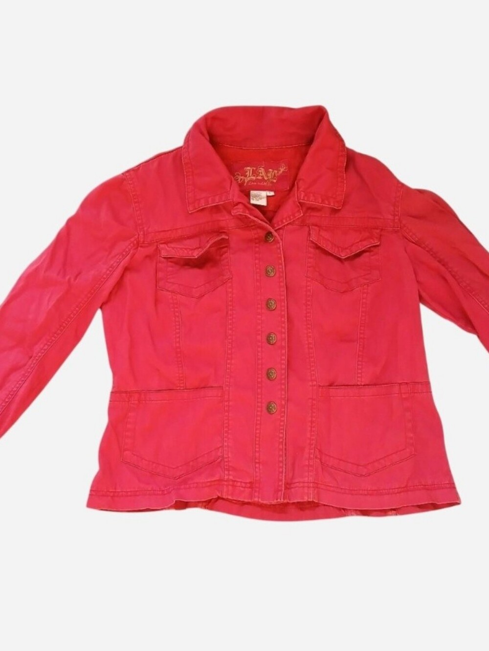 Women's Button-Front Utility Jacket - Picture 5 of 6